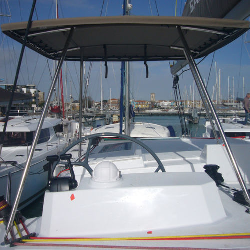 Capota para barco - bal-4-0-fl-bi-fi-barr - TTOP Nautic - para catamarã / para cockpit / com estrutura em aço inoxidável