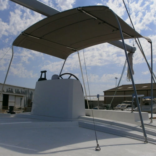 Capota para barco - bal-4-5-fl-bi-fi - TTOP Nautic - para catamarã / para cockpit / com estrutura em aço inoxidável