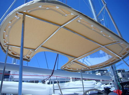 Capota para barco - hel-44-bi-fi - TTOP Nautic - para catamarã / para cockpit / com estrutura em aço inoxidável