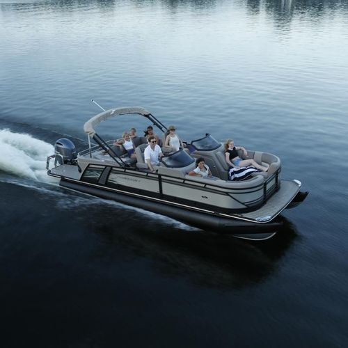 Pontoon boat com motor de popa - MX series - Stardeck by starcraft - open / com console lateral / máx. 13 pessoas