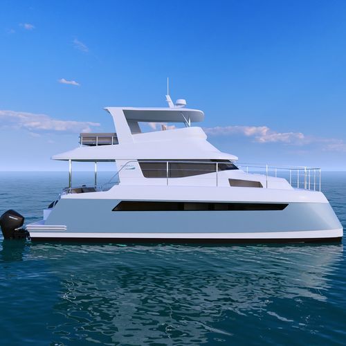 Lancha Express Cruiser catamarã - Powerplay  42 - Powerplay Power Catamarans - com motor de centro / bimotor / com flybridge