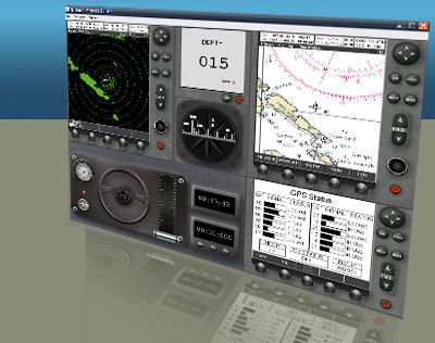 Simulador de navegação - NetSim - Electronic Navigation Simulator - Virtual Marine Technology Inc. - para barco
