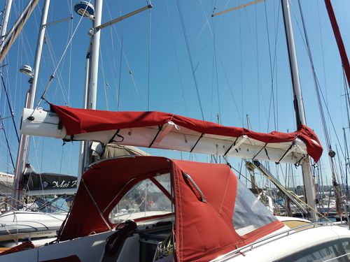 Retranca para veleiro - Boom with fixed carbon wings for lazy jack - Axxon Composites - em carbono