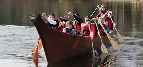 Canoa multiusos - Pacific Dancer - Clipper Canoes - de 10 lugares / de 18 lugares / vermelha