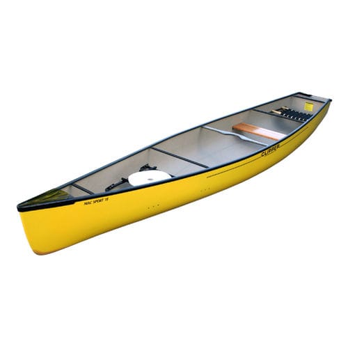 Canoa multiusos - MacKenzie Sport 18′ - Clipper Canoes - de 3 lugares / vermelha / verde