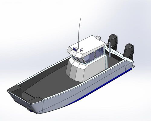 Barco profissional barco de desembarque - Work - Rozema Boats Works - com motor de popa / em alumínio