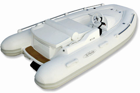 Barco inflável com hidrojato - JET 320 P.40 - Aermarine - semirrígido / com console central