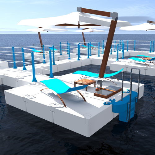 Plataforma flutuante - TAFF - Modular Floating System - multifuncional / para eventos / modular