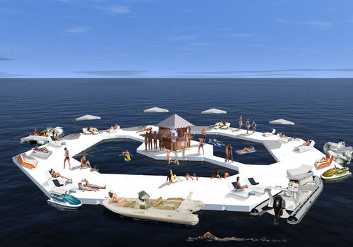 Ilha flutuante artificial - TAFF - Modular Floating System