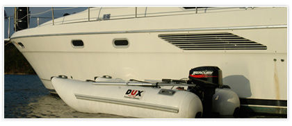 Catamarã inflável - D-300X - True North Dux - com motor de popa / semirrígido / máx. 4 pessoas