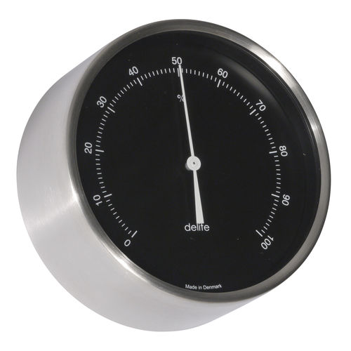 Higrômetro analógico - 605703 - Delite  - em aço inoxidável / preto