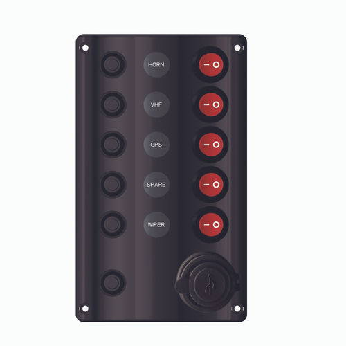 Quadro elétrico para barco - 10226-BKUAC - AAA WORLD-WIDE ENTERPRISES LTD. - impermeável / com porta USB