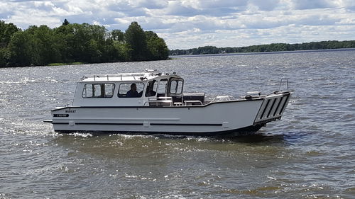 Barco profissional táxi aquático - C 950 WT - MS Boat - com motor de popa / em alumínio