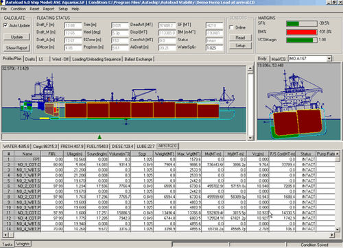 Software de carregamento - Autoship, Coastdesign Norway AS - para navio / para carga líquida