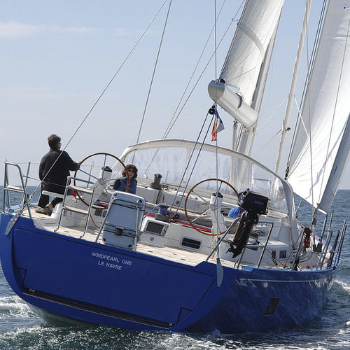 Iate à vela de cruzeiro - Ponza 60 - WindPearl Yachts - de popa aberta / com duas rodas de leme