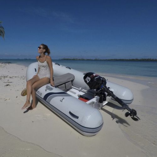 Barco inflável com motor de popa - Ultralite 260 - HIGHFIELD BOATS - semirrígido / open / em alumínio