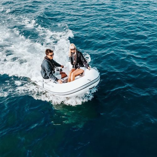 Barco inflável com motor de popa - Ultralite 220 - HIGHFIELD BOATS - semirrígido / open / em alumínio