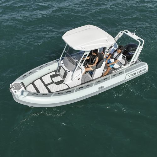 Barco inflável com motor de popa - SP 600 - HIGHFIELD BOATS - semirrígido / open / com console central