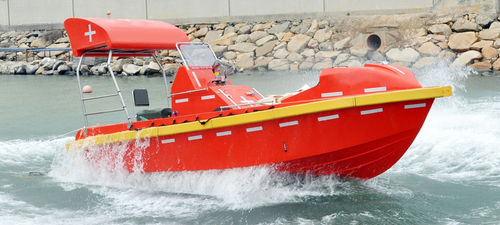 Barco profissional barco-patrulha - HDFR600 / HDFR680 - Hyundai Lifeboats Co., Ltd.  - barco salva-vidas / com motor de centro / com autoendireitamento