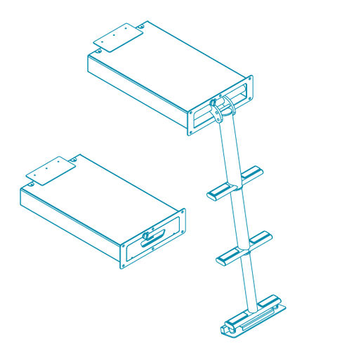 Escada para barco - 01.0749 - TR INOX - retrátil / telescópica / para mergulho