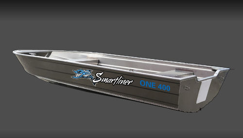 Barco profissional barco utilitário - 400 - SMARTLINER - com motor de popa / em alumínio