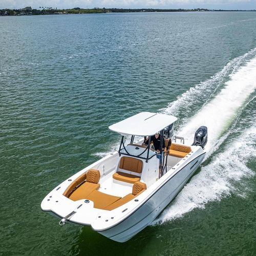 Lancha de console central catamarã - 240 GFX - Twin Vee Catamarans, Inc. - com motor de popa / bimotor / de pesca esportiva