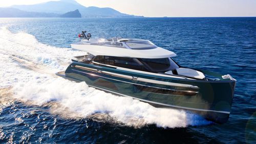 Iate a motor de cruzeiro - 67S - Steeler Yachts - com flybridge / 3 cabines / em alumínio