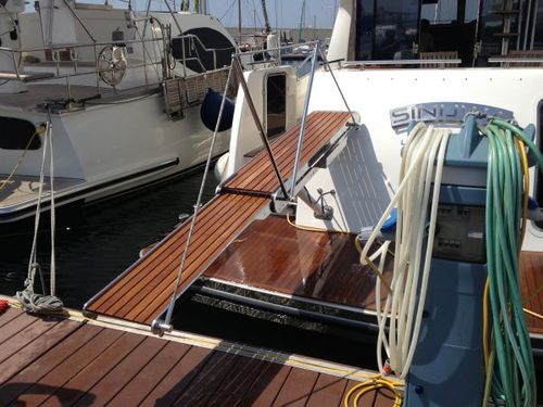 Passarela para iate - krommen stainless steel yacht accessories - telescópica / em aço inoxidável / com corrimão