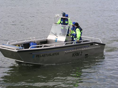 Barco profissional barco de desembarque - LC 6500 - LAMOR - com motor de popa / em alumínio