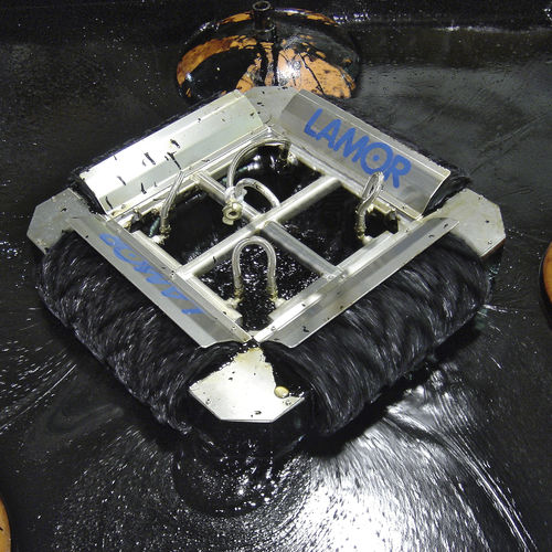 Skimmer de hidrocarbonetos tipo vertedouro - LBA-Q-series - LAMOR - com escovas múltiplas / circular