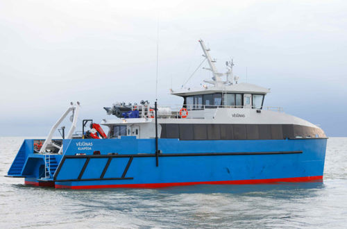 Barco profissional barco para pesquisa oceanográfica - VEJUNAS - Baltic Workboats AS - catamarã / com motor de centro / em alumínio