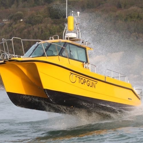 Lancha Cabin Cruiser catamarã - Top Gun - Cheetah Marine - com motor de popa / bimotor / com hard-top