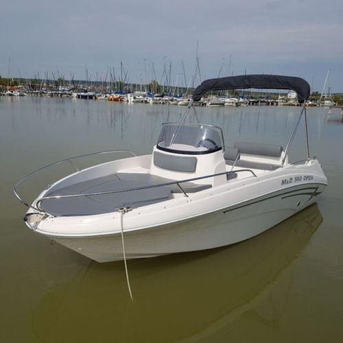 Lancha de console central com motor de popa - QX560 - Marine Times Newspaper - de pesca esportiva / máx. 7 pessoas / com solário