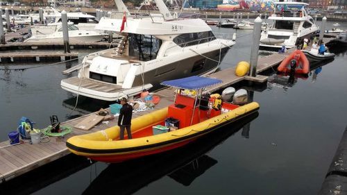 Barco inflável com motor de popa - RIB-750 - Changzhou Youbang Boat Co., Ltd. - bimotor / open / com console central