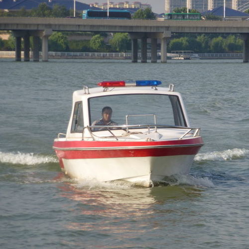 Barco profissional barco de trabalho - YB-760P - Changzhou Youbang Boat Co., Ltd. - barco salva-vidas / com motor de popa / em PRFV