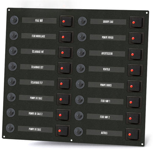 Quadro elétrico para barco - ETA16B - seatronic - para iluminação / para bomba de porão / LED