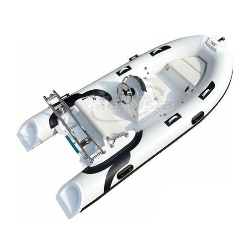 Barco inflável com motor de popa - 390C  - MerVista Boat - de casco rígido (RIB) / open / com console lateral