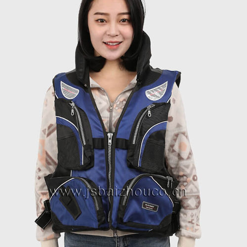 Colete auxiliar de flutuação para pesca - JBY3919 - Jiangsu Baizhou Safety Technology Co,.ltd. - de homem / de espuma / azul