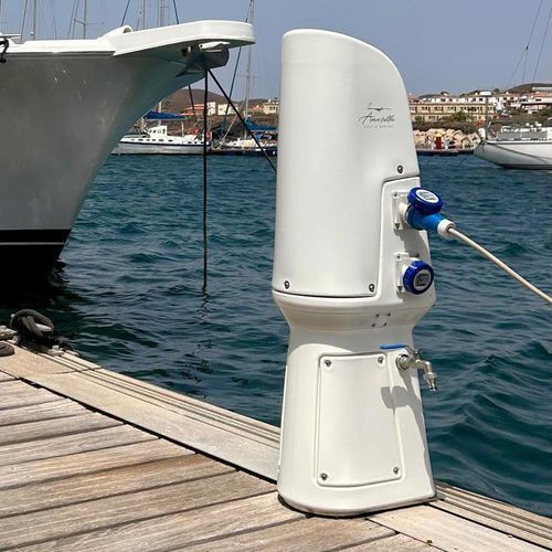 Torre de distribuição elétrica - COMPACT - MARCONN - VILTEC - de distribuição de água / com iluminação embutida / para píer