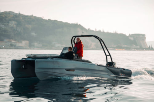 Lancha de console central catamarã - Korkyra 650 - Roto Nautica - com motor de popa / elétrica / de gasolina