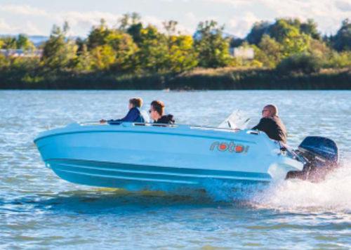 Lancha de console central com motor de popa - ROTO 450s - Roto Nautica - de pesca esportiva / de resgate / máx. 7 pessoas