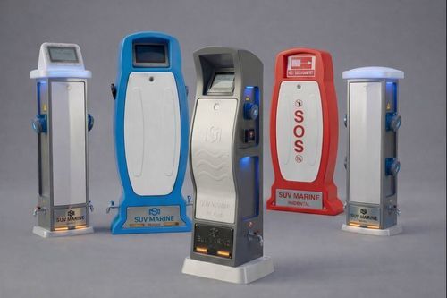 Torre com iluminação embutida - BARBAROSSA SERIES - SUV MARİNE PEDESTAL - de distribuição de água / de distribuição elétrica / para píer