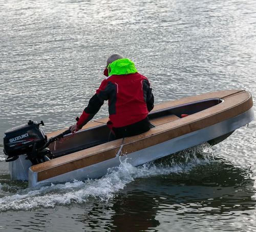 Bote auxiliar com motor de popa - SALT270L - saltenders - open / em alumínio / painel sanduíche colmeia alumínio
