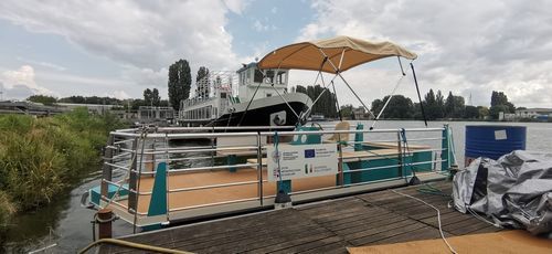 Pontoon boat elétrico - Watt 650 - Gruppo CNE (CNE srl) - open / com console lateral / multiusos