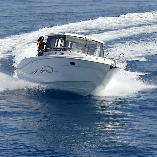 Lancha Cabin Cruiser com motor de popa - 300 Deluxe - SAVER  S.R.L. - bimotor / com hard-top / com cockpit fechado