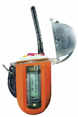Rádio para barco - (Orange) Marine Rescue Radio with GPS - Nautilus LifeLine - portátil / VHF / à prova de água