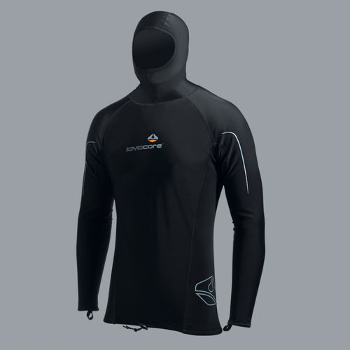 Camiseta de neoprene de mangas longas - L/S - LavaCore International - com capuz