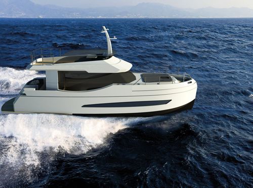 Lancha Express Cruiser com motor de centro - GreeNaval 40 - Naval Yachts - híbrida / bimotor / open