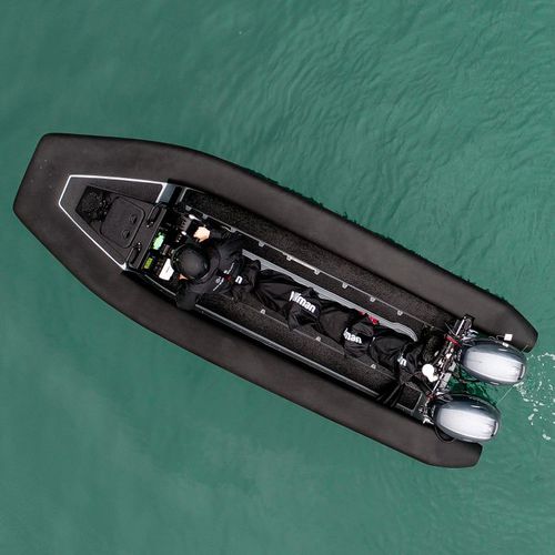 Barco profissional barco-patrulha - 470 BLACKBIRD RFB - ARESA SHIPYARD - com motor de popa / barco inflável semirrígido