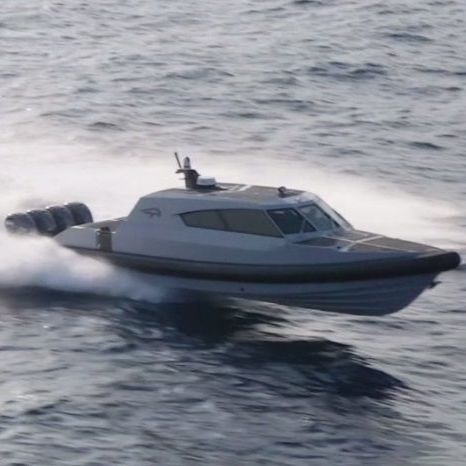 Barco profissional barco-patrulha - 1700 BLACK FALCON II RFB - ARESA SHIPYARD - com motor de popa / em PRFV / barco inflável semirrígido